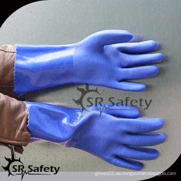 SRSAFETY Beste längere grüne PVC-Handschuh-Tauchverfahren